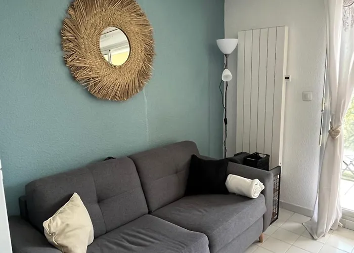 Apartment T2 - Les Pieds Dans Le Sables En Toutes Saisons 5 Couchages - Climatisation - Parking Privee - Piscine - Situation Optimum Et Rare - Amoureva - Richelieu- Cap D'agde *