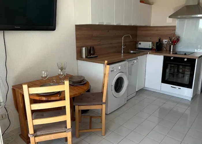 Apartment T2 - Les Pieds Dans Le Sables En Toutes Saisons 5 Couchages - Climatisation - Parking Privee - Piscine - Situation Optimum Et Rare - Amoureva - Richelieu- Cap D'agde *