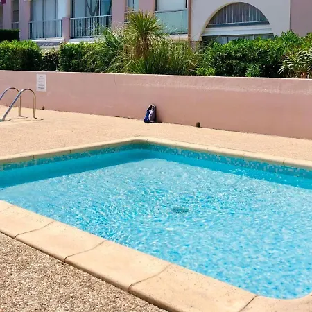 Appartement T2 - Les Pieds Dans Le Sables En Toutes Saisons 5 Couchages - Climatisation - Parking Privee - Piscine - Situation Optimum Et Rare - Amoureva - Richelieu- Cap D'agde Agde